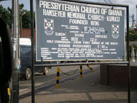 Presbytery Church of Ghana Photo from Susan's Story, Presbytery Church of God sign