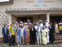 our group at the church Photo from Susan's Story, our group and our hosts at the church