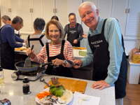 Susan and Hugh cooking Susan's Story, Susan and Hugh cooking