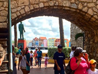 Looking across the water at Punta from inside the fort in Curacao Photo from Susan's Story, Looking across the water at Punta from inside the fort in Curacao