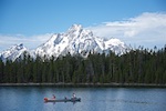 On our way to hike the Lake Leigh trail we crossed a dam and had this view of the Tetons Photo from Susan's Story, On our way to hike the Lake Leigh trail we crossed a dam and had this view of the Tetons