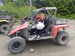 Susan in her 4-wheeler ready to take on the rugged logging roads around Ketchikan, Alaska Photo from Susan's Story, Susan in her 4-wheeler ready to take on the rugged logging roads around Ketchikan, Alaska