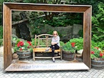 Susan framed by the scenery at Capilano Susan's Story, Susan framed by the scenery at Capilano