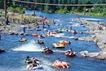 A view of people at the water park on the river in Bend,OR Susan's Story, A view of people at the water park on the river in Bend,OR