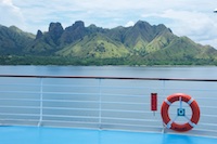 Susan's Story, A view of the stunningly-beautiful island of Komodo in Indonesia as the Insignia sailed away
