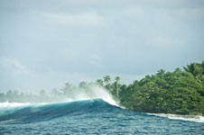The waves were big on the entrance to the atol Susan's Story, The waves were big on the entrance to the atol