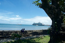 The MS Amsterdam off of Apia Susan's Story, The MS Amsterdam off of Apia