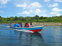 The boat on the river to the Magic Waterfall Photo from Susan's Story, The boat on the river to the Magic Waterfall