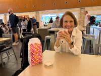 Photo from Susan's Story, me at the airport waiting to go on my adventure