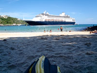 oour ship along the peer off the beach today Photo from Susan's Story, our ship along the peer off the beach today