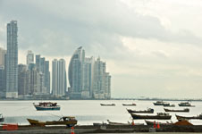 the view of Panama City from our ship Photo from Susan's Story, the view of Panama City from our ship