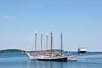 A 4-masted schooner docked in the harbor Susan's Story, A 4-masted schooner docked in the harbor