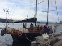 The schooner Amoeba on which we would sail Lake d'Or Photo from Susan's Story, Sydney, Nova Scotia, The schooner Amoeba on which we would sail Lake d'Or