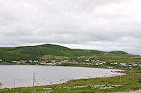 The view of the harbor we saw as we climbed the hill into town, Red Bay, Labrador. Photo from Susan's Story, The view of the harbor we saw as we climbed the hill into town, Red Bay, Labrador.