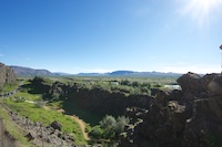 Thingvillir rift valley where the first Icelandic parliament was established in 930. Susan's Story, photo: The geysers at Haukadular are spectacular