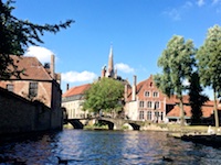 A bridge we had to go under on our canal tour of Bruges Susan's Story, A bridge we had to go under on our canal tour of Bruges