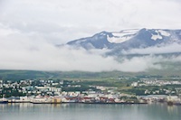 The view of the town from the MS Rotterdam as we sailed from Akureyri Susan's Story, The view of the town from the MS Rotterdam as we sailed from Akureyri