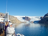 Watching glaciers and fjords form the sports deck of the MS Rotterdam Photo from Susan's Story, Watching glaciers and fjords form the sports deck of the MS Rotterdam