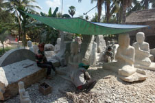 stone carving Susan's Story, a small stone carving industry by the side of the road