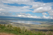 of view of the Norongora crater Photo from Susan's Story, picture of our view down into the crater